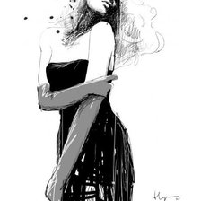 Схема вышивки «девушка»