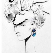 Схема вышивки «Девушка»