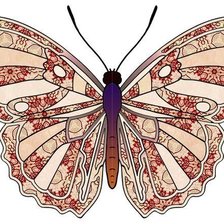 Схема вышивки «бабочка»