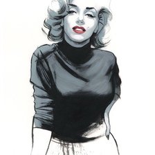 Схема вышивки «Мерлин Монро»