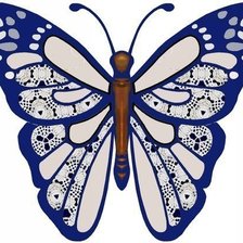 Схема вышивки «бабочка»