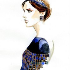 Схема вышивки «Девушка»