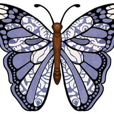 Схема вышивки «бабочка»
