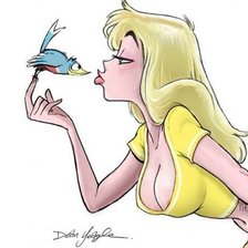 Схема вышивки «Блондинка»