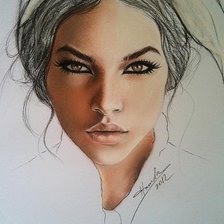 Схема вышивки «Девушка»