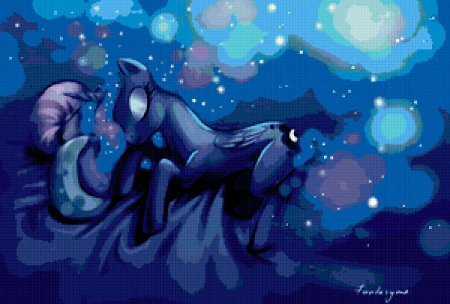 Луна спит - мой маленький пони - предпросмотр