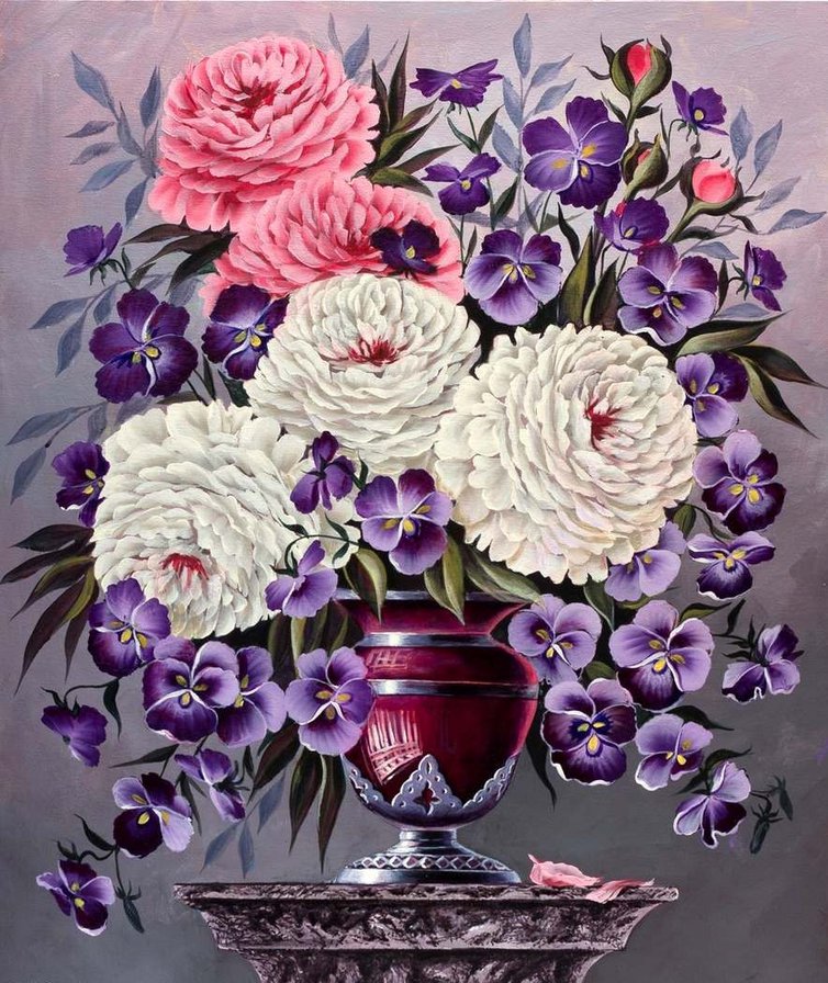 букет цветов в вазе - оригинал