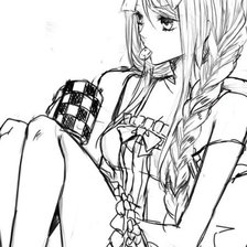 Схема вышивки «Девушка (анимэ)»