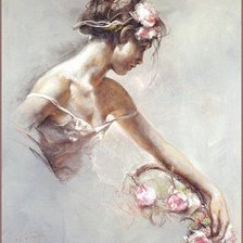 Схема вышивки «девушка»