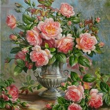 Схема вышивки «розы»