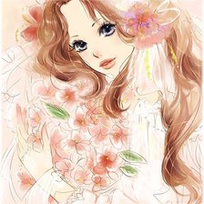 Схема вышивки «девочка весна»