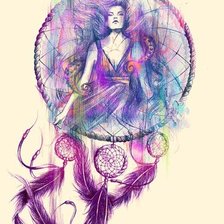 Схема вышивки «ловец снов»