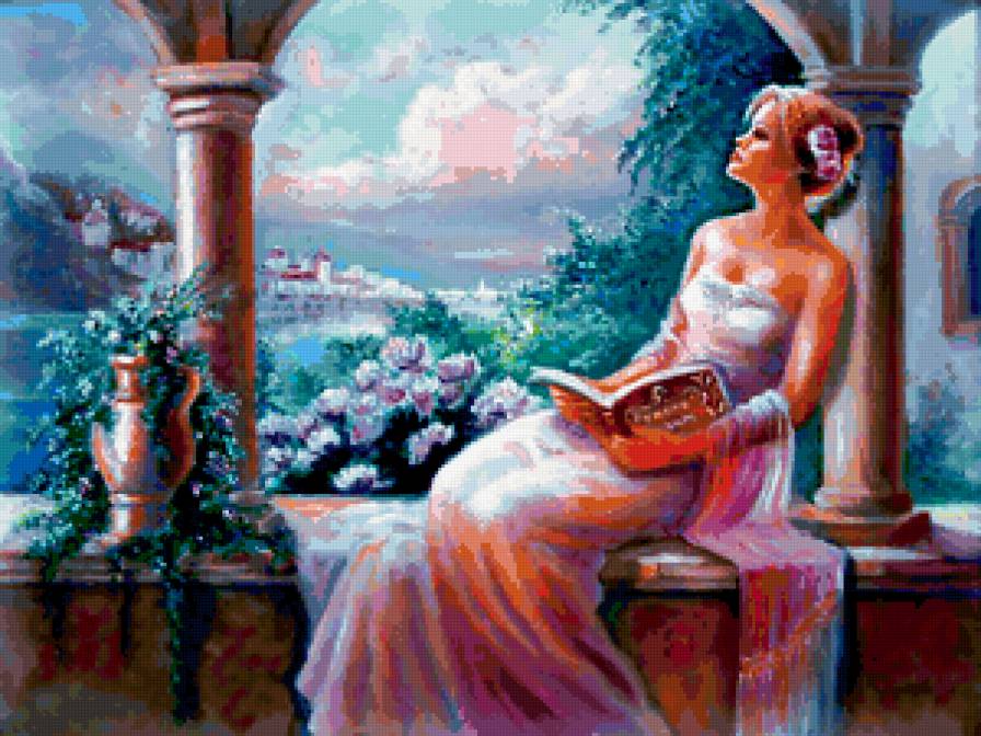 дама с книгой - предпросмотр