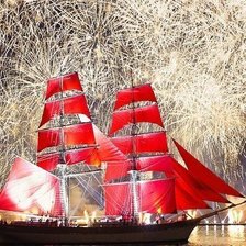 Схема вышивки «алые паруса»