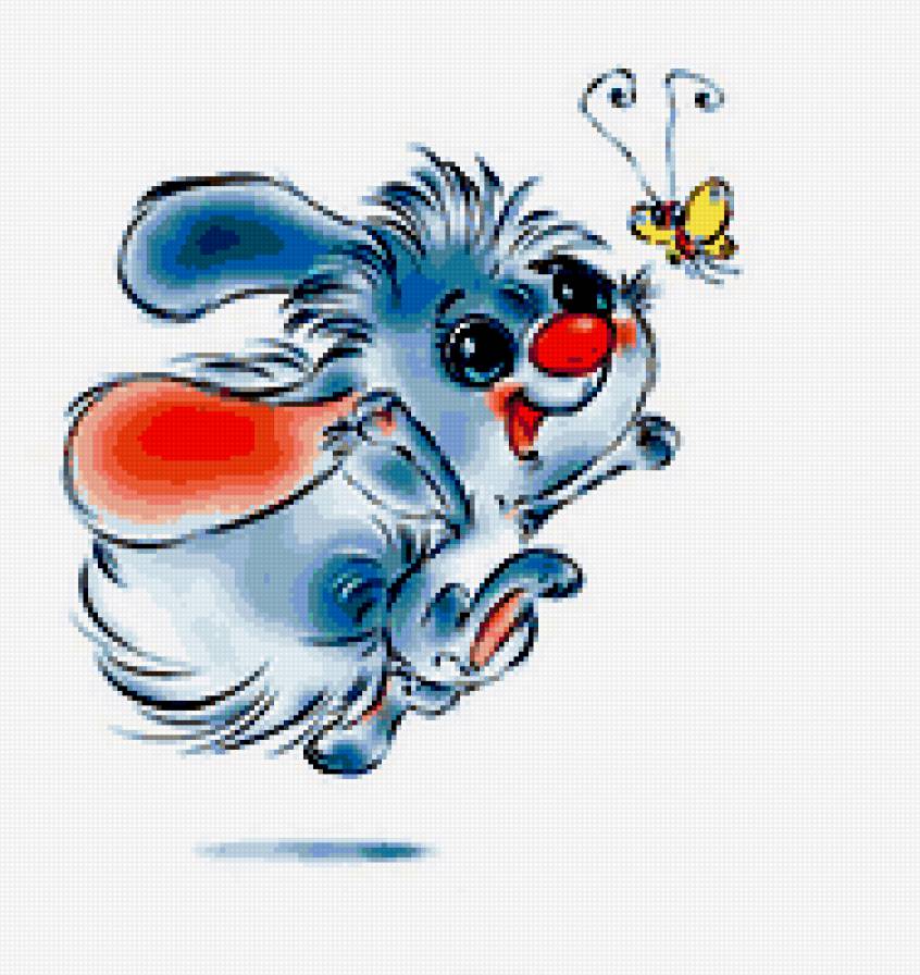 зайка с бабочкой - дети, зайчик, подушка - предпросмотр