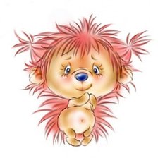 Схема вышивки «ежик девочка»