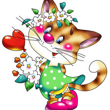 Схема вышивки «кошка»