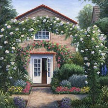 Схема вышивки «домик в деревне»