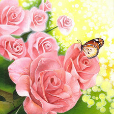 Схема вышивки «нежные розы»