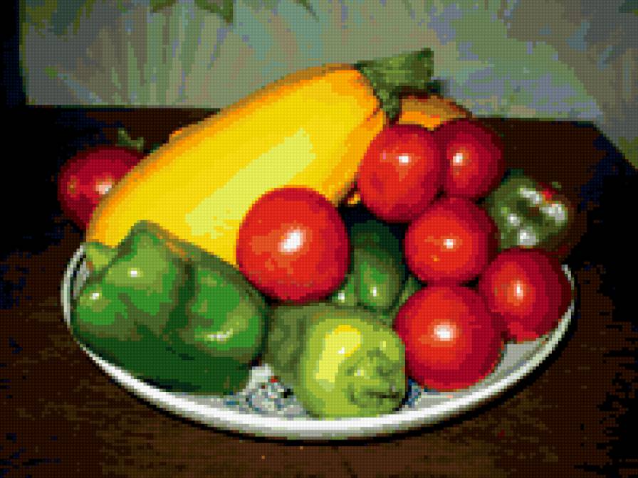 натюрморт на кухню - натюрморт, на кухню, овощи - предпросмотр