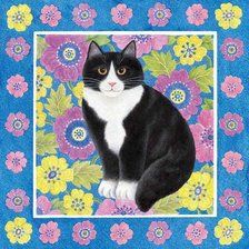 Схема вышивки «кот-баюн»