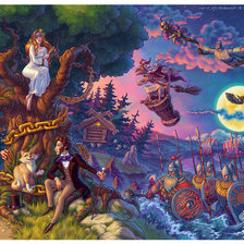 Схема вышивки «у Лукоморья»