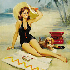 Схема вышивки «Красотка Пин-ап»