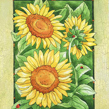 Схема вышивки «подсолнухи»