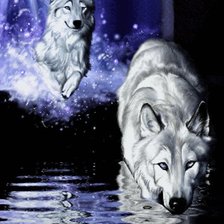 Схема вышивки «Волки»