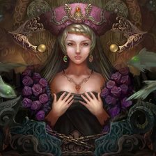 Схема вышивки «девушка»