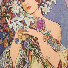 Схема вышивки «женский образ в живописи(А. Муха)»