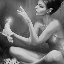 Схема вышивки «fantasy (черно белая)»