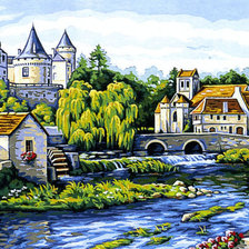 Схема вышивки «городской пейзаж»