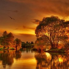 Схема вышивки «Огненный закат»