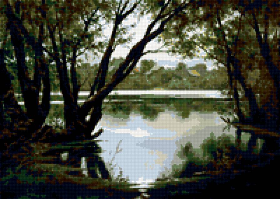 У пруда - вода, природа - предпросмотр