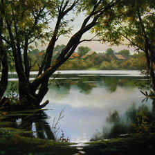 Схема вышивки «У пруда»