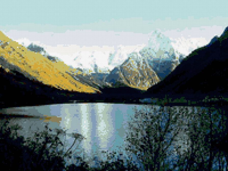 Домбай - горы, пейзаж, вода - предпросмотр