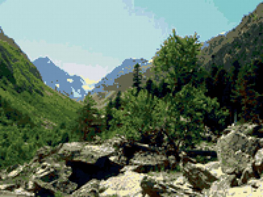 Домбай - природа, пейзаж, горы - предпросмотр