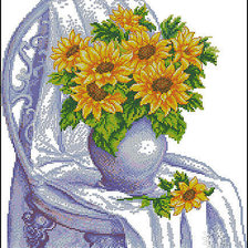 Схема вышивки «подсолнухи»