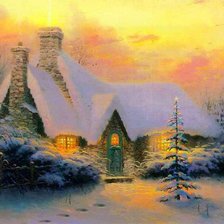 Схема вышивки «домик»