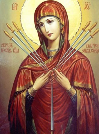 Семистрельная икона - семистрельная, икона, икона для дома, защита дома - оригинал