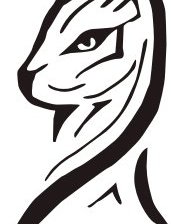 Схема вышивки «Кошка чёрная»