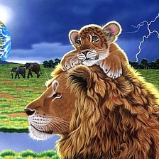 Схема вышивки «Отец и сын»