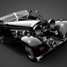 Схема вышивки «Ретро-автомобиль =)»