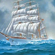 Схема вышивки «парусник»