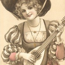 Схема вышивки «Дама»