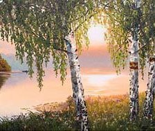 Схема вышивки «Березы»