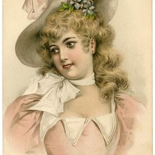 Схема вышивки «девушка»