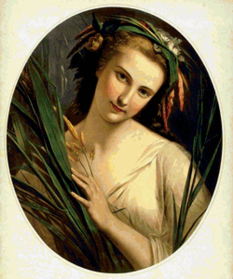 картина - девушка, портрет - предпросмотр