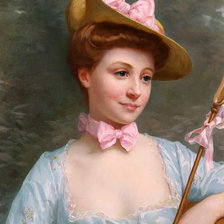 Схема вышивки «дама»